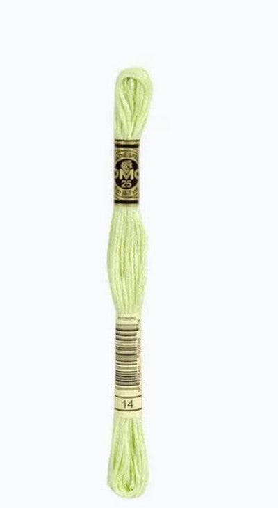 DMC 6 Strand Cotton Embroidery Floss / 14 Pale Apple Green