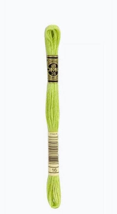 DMC 6 Strand Cotton Embroidery Floss / 16 Light Chartreuse