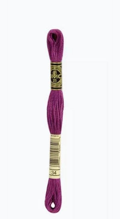 DMC 6 Strand Cotton Embroidery Floss / 34 Dark Fuchsia