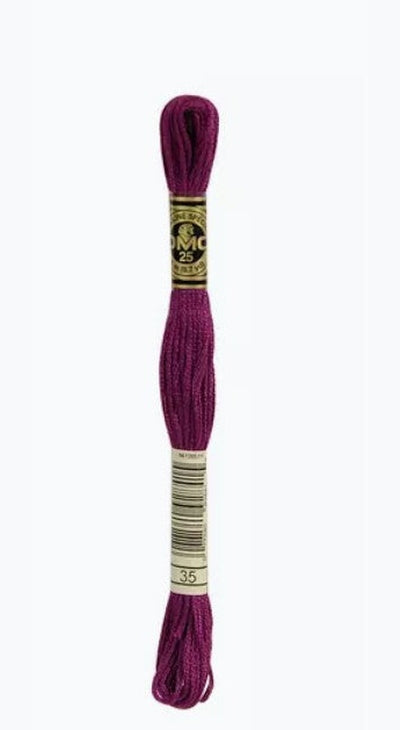 DMC 6 Strand Cotton Embroidery Floss / 35 Very Dark Fuchsia