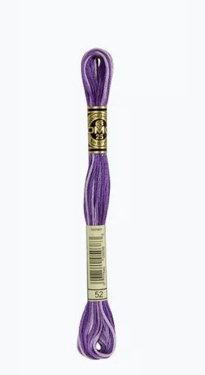 DMC 6 Strand Cotton Embroidery Floss / 52 Violet Variegated