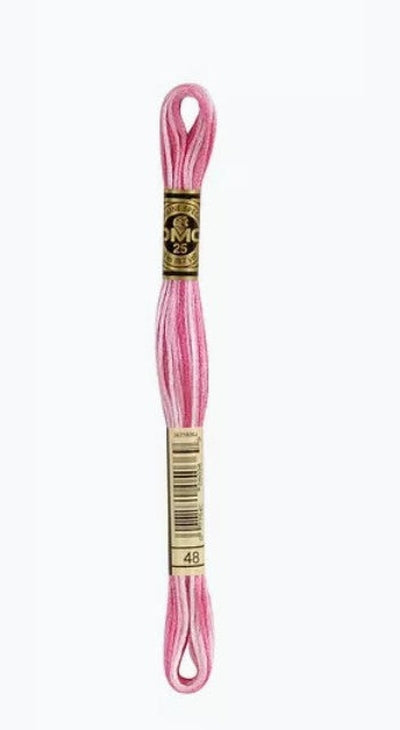 DMC 6 Strand Cotton Embroidery Floss / 48 Baby Pink Variegated