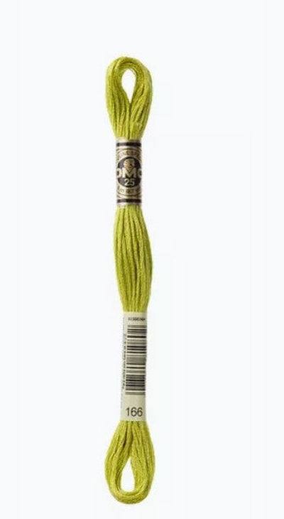 DMC 6 Strand Cotton Embroidery Floss / 166 MD LT Moss Green