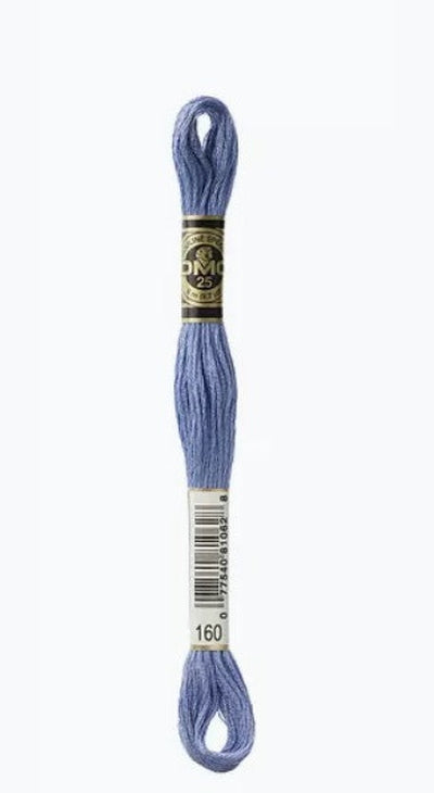 DMC 6 Strand Cotton Embroidery Floss / 160 MD Gray Blue