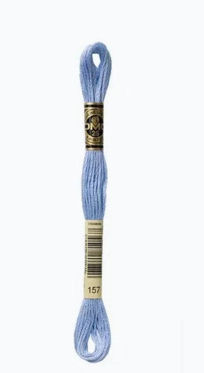 DMC 6 Strand Cotton Embroidery Floss / 157 V LT Cornflower Blue