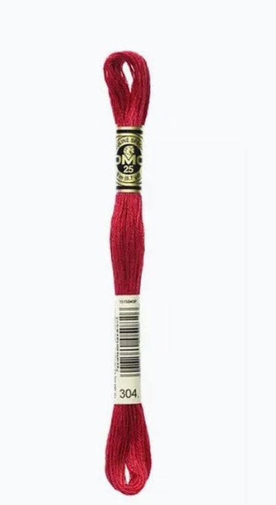 DMC 6 Strand Cotton Embroidery Floss / 304 MD Red