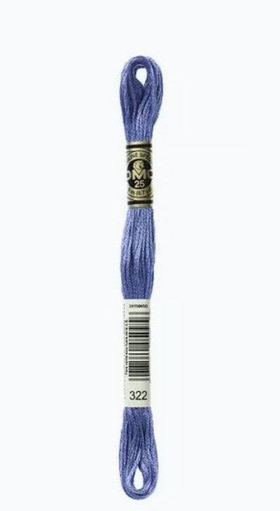 DMC 6 Strand Cotton Embroidery Floss / 322 Dark Baby Blue