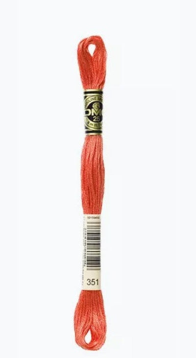 DMC 6 Strand Cotton Embroidery Floss / 351 Coral