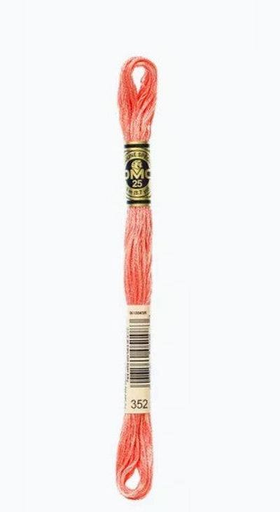 DMC 6 Strand Cotton Embroidery Floss / 352 LT Coral