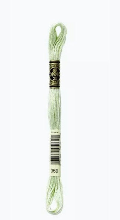 DMC 6 Strand Cotton Embroidery Floss / 369 V LT Pistachio Green