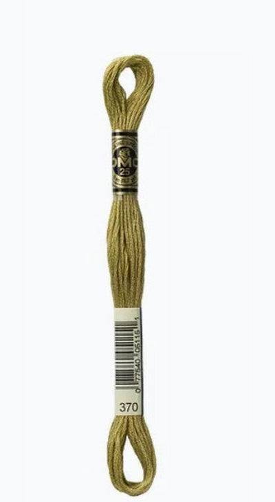 DMC 6 Strand Cotton Embroidery Floss / 370 MD Mustard