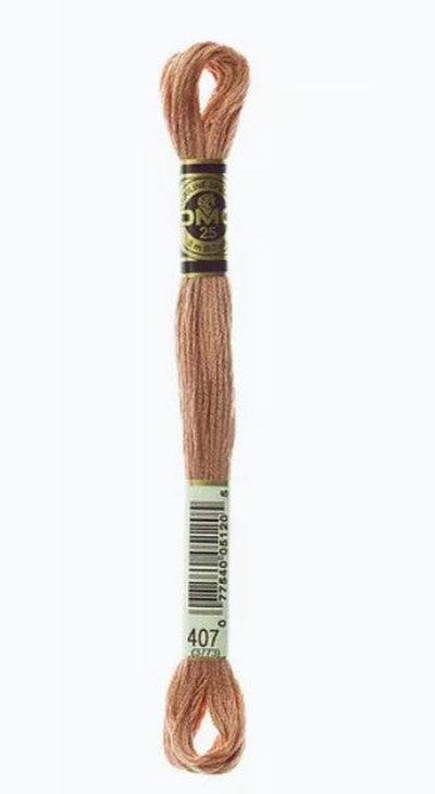 DMC 6 Strand Cotton Embroidery Floss / 407 DK Desert Sand