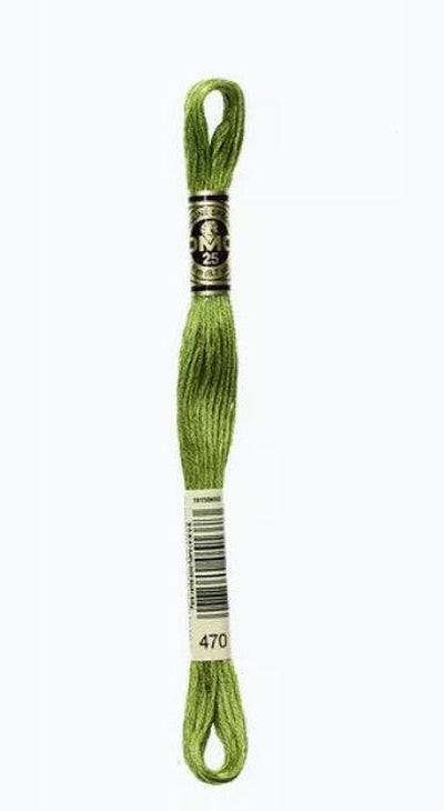 DMC 6 Strand Cotton Embroidery Floss / 470 LT Avocado Green