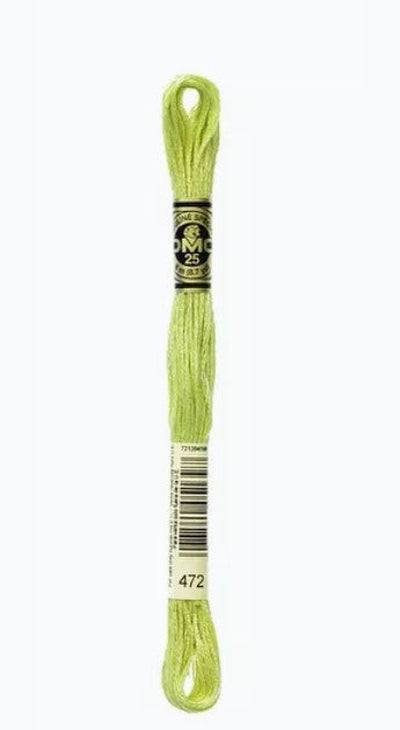 DMC 6 Strand Cotton Embroidery Floss / 472 Ultra LT Avocado Green