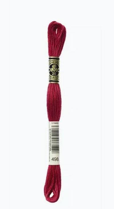 DMC 6 Strand Cotton Embroidery Floss / 498 DK Red