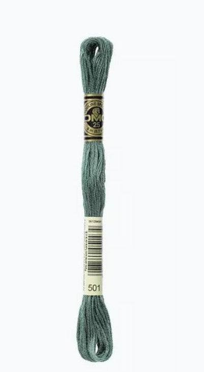 DMC 6 Strand Cotton Embroidery Floss / 501 DK Blue Green