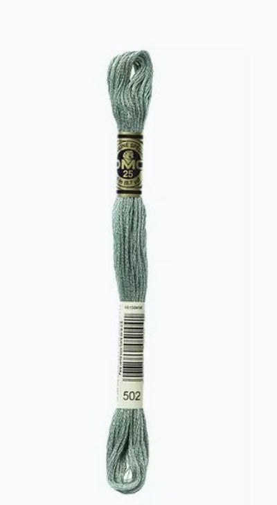 DMC 6 Strand Cotton Embroidery Floss / 502 Blue Green