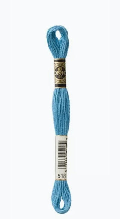 DMC 6 Strand Cotton Embroidery Floss / 518 LT Wedgewood