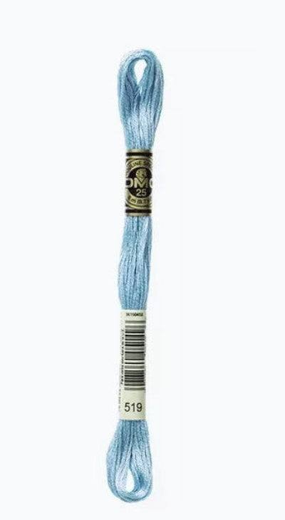 DMC 6 Strand Cotton Embroidery Floss / 519 Sky Blue