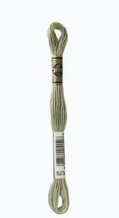 DMC 6 Strand Cotton Embroidery Floss / 523 LT Fern Green