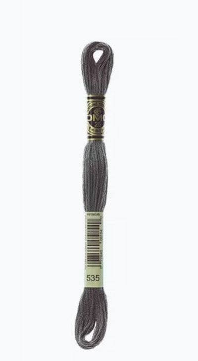 DMC 6 Strand Cotton Embroidery Floss / 535 V LT Ash Gray