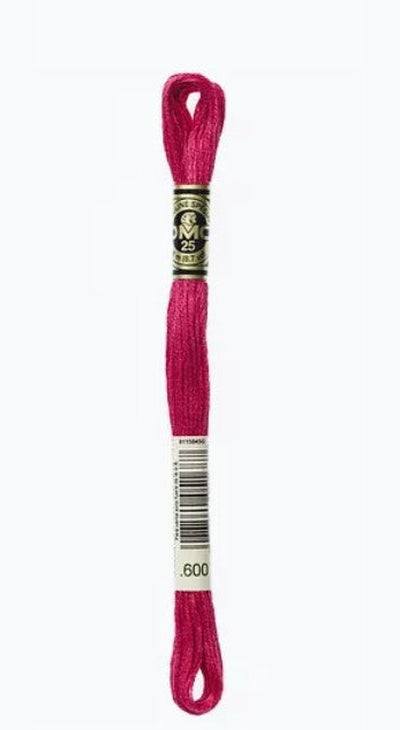 DMC 6 Strand Cotton Embroidery Floss / 600 V DK Cranberry