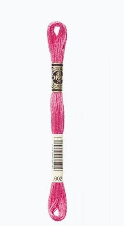 DMC 6 Strand Cotton Embroidery Floss / 602 MD Cranberry