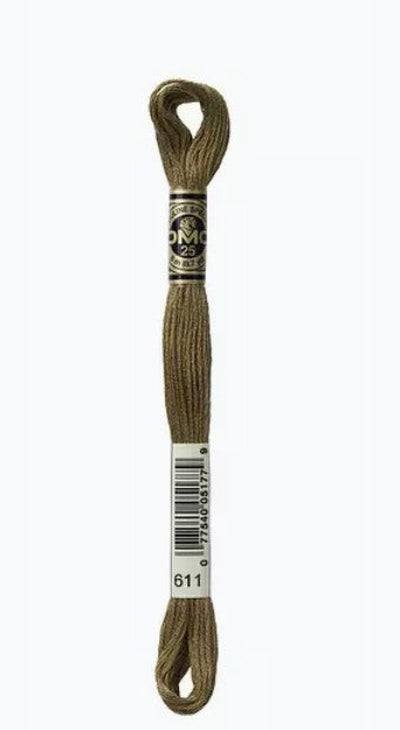 DMC 6 Strand Cotton Embroidery Floss / 611 Drab Brown