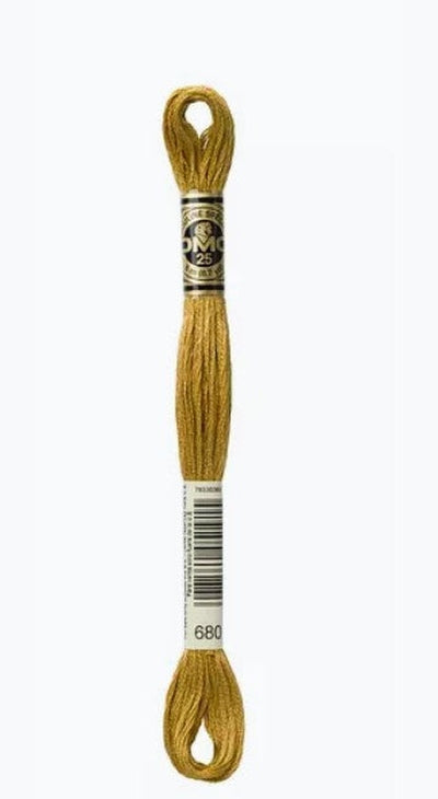 DMC 6 Strand Cotton Embroidery Floss / 680 DK Old Gold