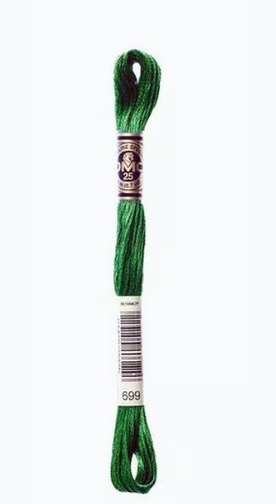 DMC 6 Strand Cotton Embroidery Floss / 699 Green