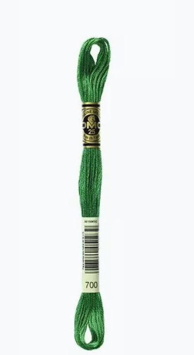 DMC 6 Strand Cotton Embroidery Floss / 700 Bright Green