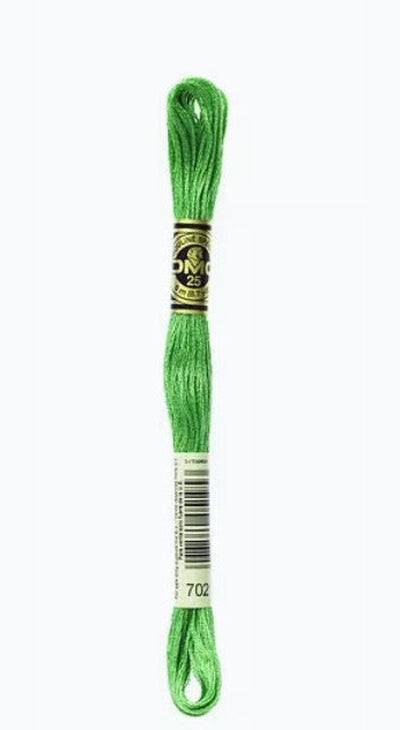 DMC 6 Strand Cotton Embroidery Floss / 702 Kelly Green