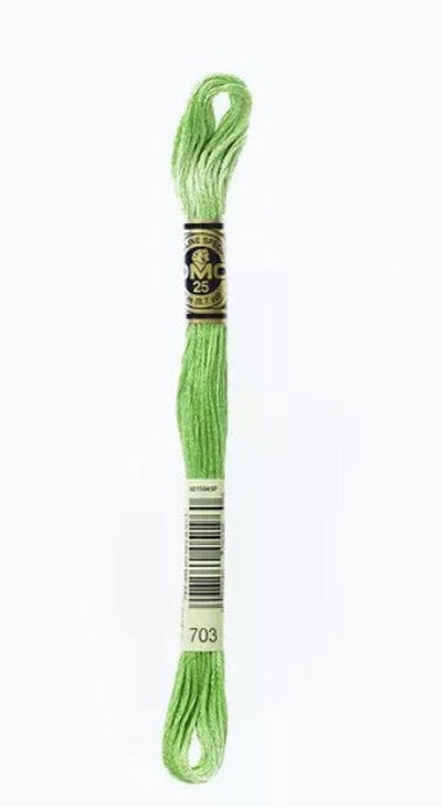 DMC 6 Strand Cotton Embroidery Floss / 703 Chartreuse