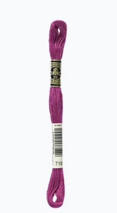 DMC 6 Strand Cotton Embroidery Floss / 718 Plum