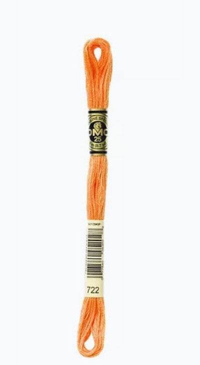 DMC 6 Strand Cotton Embroidery Floss / 722 LT Orange Spice