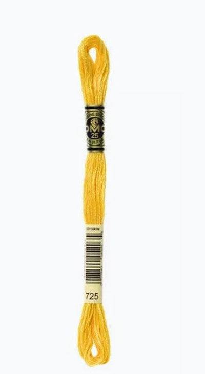 DMC 6 Strand Cotton Embroidery Floss / 725 MD LT Topaz