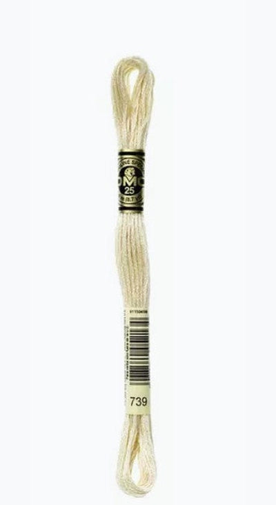 DMC 6 Strand Cotton Embroidery Floss / 739 Ultra V LT Tan