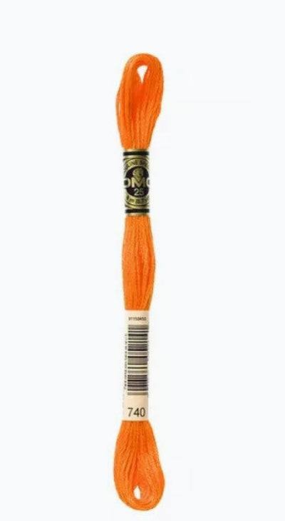 DMC 6 Strand Cotton Embroidery Floss / 740 Tangerine