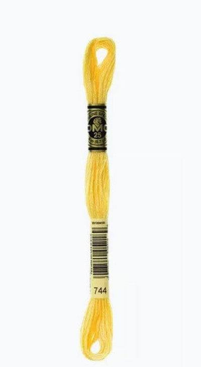 DMC 6 Strand Cotton Embroidery Floss / 744 Pale Yellow