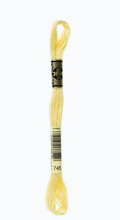 DMC 6 Strand Cotton Embroidery Floss / 745 LT Pale Yellow