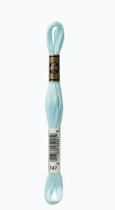 DMC 6 Strand Cotton Embroidery Floss / 747 V LT Sky Blue