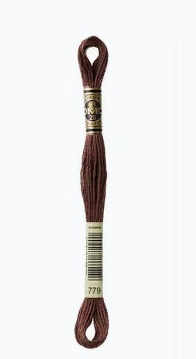 DMC 6 Strand Cotton Embroidery Floss / 779 DK Cocoa