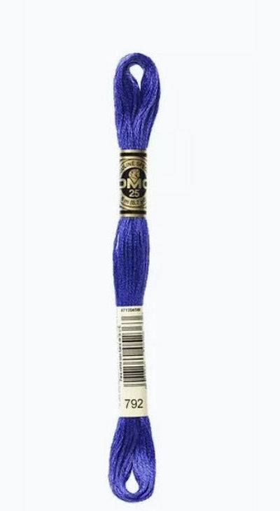 DMC 6 Strand Cotton Embroidery Floss / 792 DK Cornflower Blue