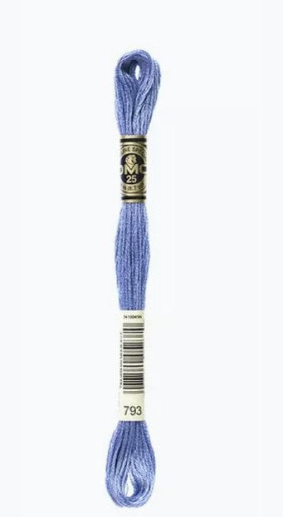 DMC 6 Strand Cotton Embroidery Floss / 793 MD Cornflower Blue