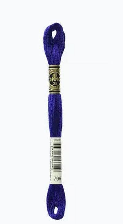 DMC 6 Strand Cotton Embroidery Floss / 796 DK Royal Blue