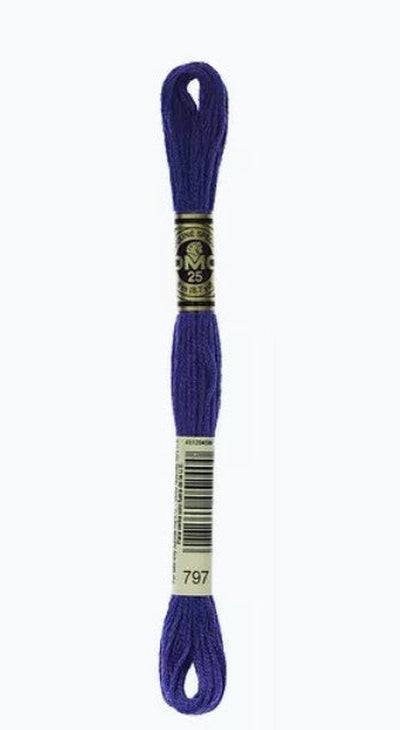 DMC 6 Strand Cotton Embroidery Floss / 797 Royal Blue