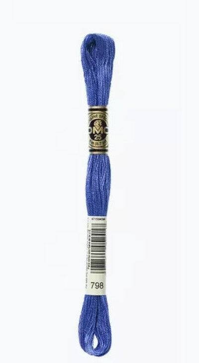 DMC 6 Strand Cotton Embroidery Floss / 798 DK Delft Blue