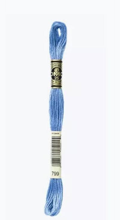 DMC 6 Strand Cotton Embroidery Floss / 799 MD Delft Blue