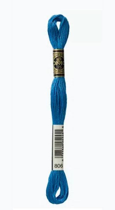 DMC 6 Strand Cotton Embroidery Floss / 806 DK Peacock Blue