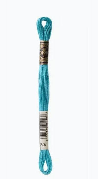 DMC 6 Strand Cotton Embroidery Floss / 807 Peacock Blue